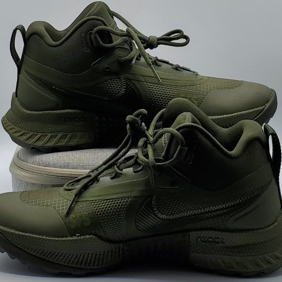 Nike React SFB Carbon Mid Wide Men's US Size 10 green Boots CK9951-330 NEW - Picture 2 of 6